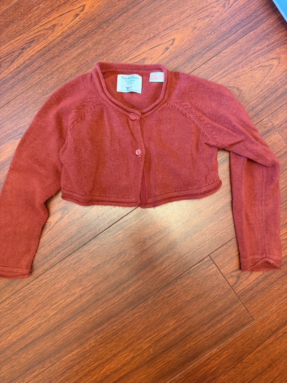 Zara Girl Knitwear Burgundy Cropped Knit Bolero Cardigan